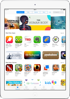 iPad air and apps