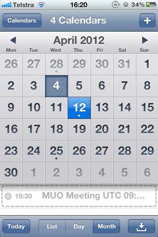 month calendar