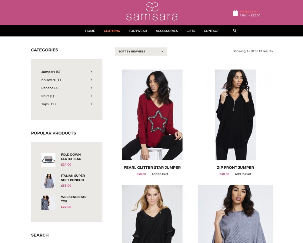 samsara clothing